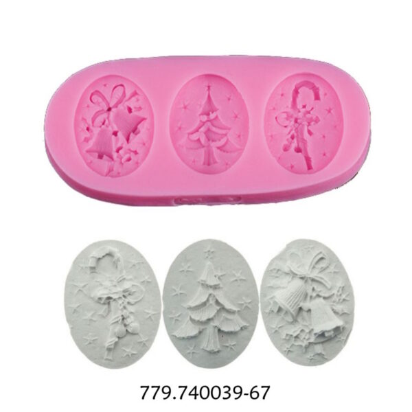 Molde Silicone Christmas 106x47x13mm