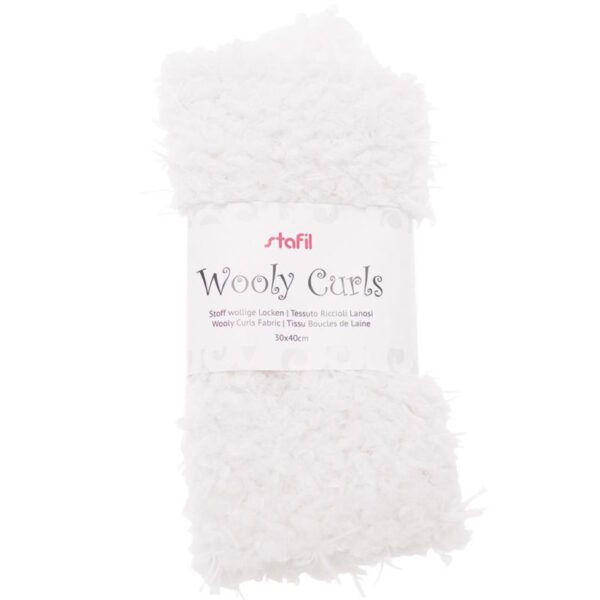 Tecido Wooly Curls White 30x40cm