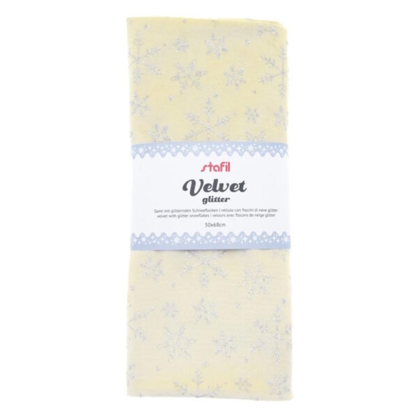 Veludo Snow Glitter White 50x68cm