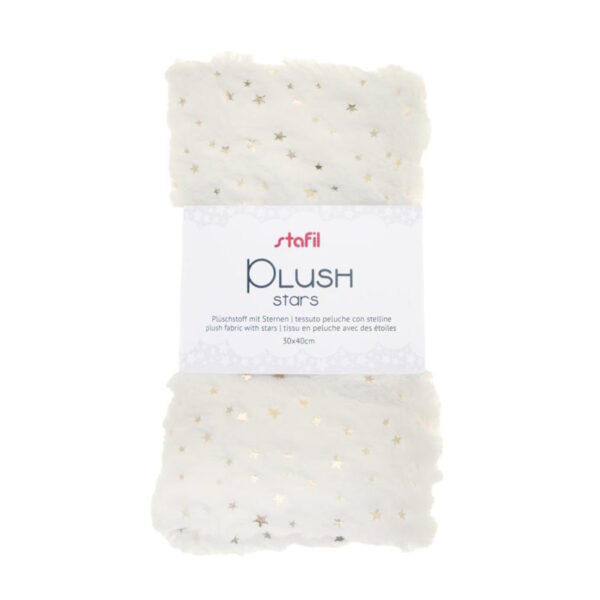 Plush Stars White 30x40cm