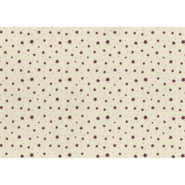 Feltro Estrelas Branco/Vermelho 1mm 30x40cm