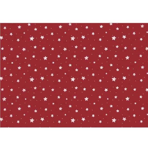 Feltro Estrelas Vermelho/Branco 1mm 30x40cm