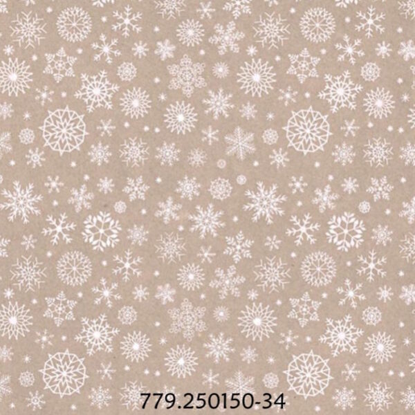Feltro 30x40cm Snowflakes Beige/White
