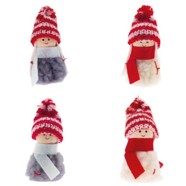 Winter Children Pendurar 7cm - 4un.