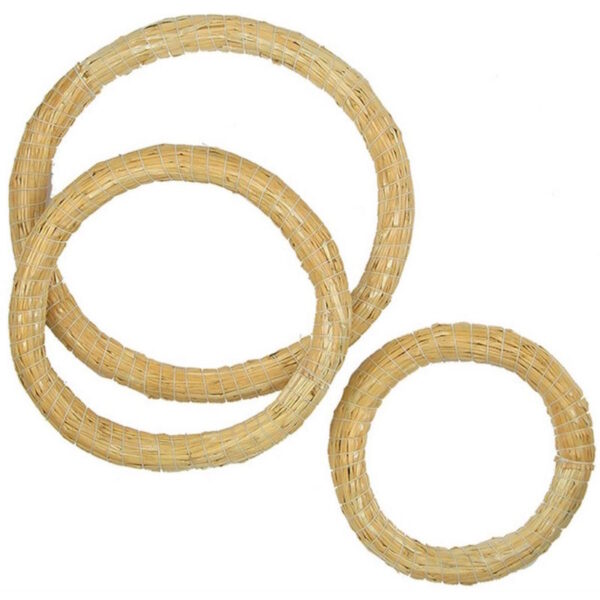 Grinalda Palha Natural - (clique p/ver diâmetros)