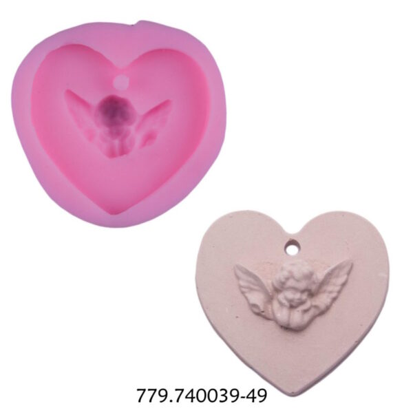 Molde Silicone Heart + Angel