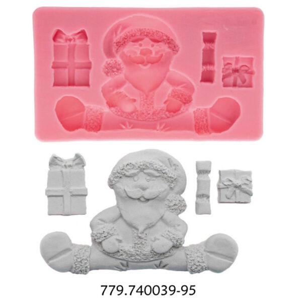 Molde Silicone Santa Claus + Gifts