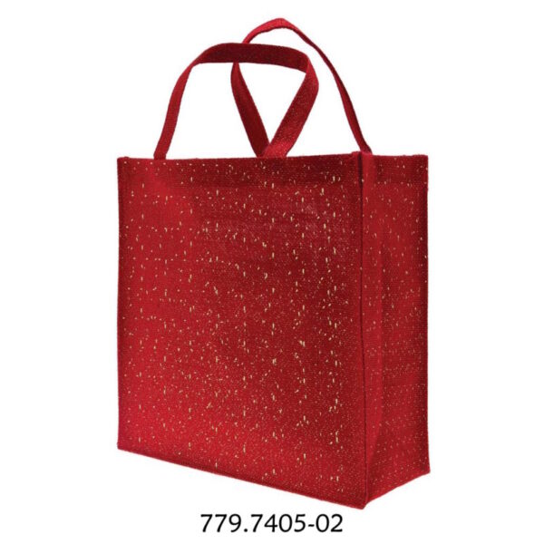 Saco de Juta Vermelho 30x30x12cm