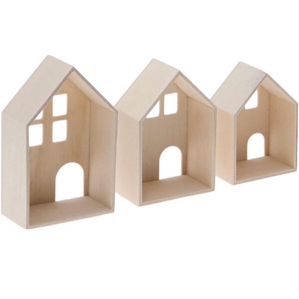 Casa Madeira 14x9.5/12x8/10x6.5cm 3un.