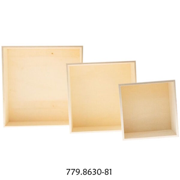 Caixas Madeira Quadradas