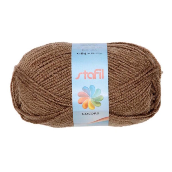 Lã 100% Polyacrylic Dark Camel 50gr.