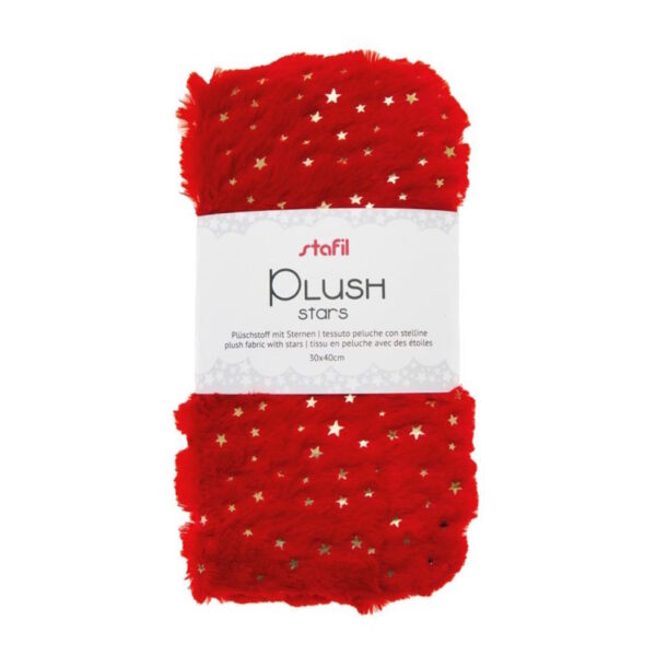Plush Stars Red 30x40cm