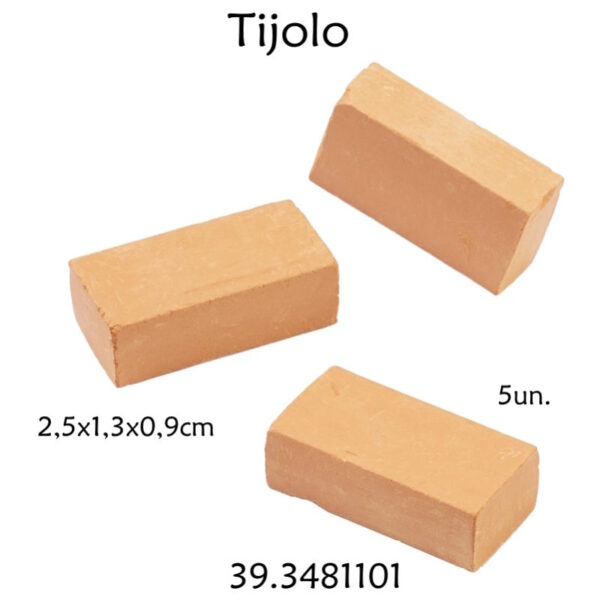 Tijolo Terracota 25x13x9mm - 5un.