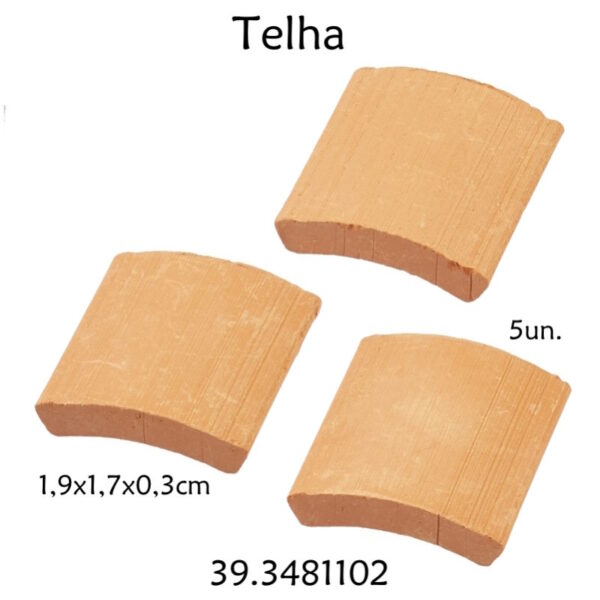 Telha Terracota 19x17x3mm - 5un.
