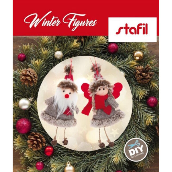 Kit Woman/Man Winter Brown/Red H18cm