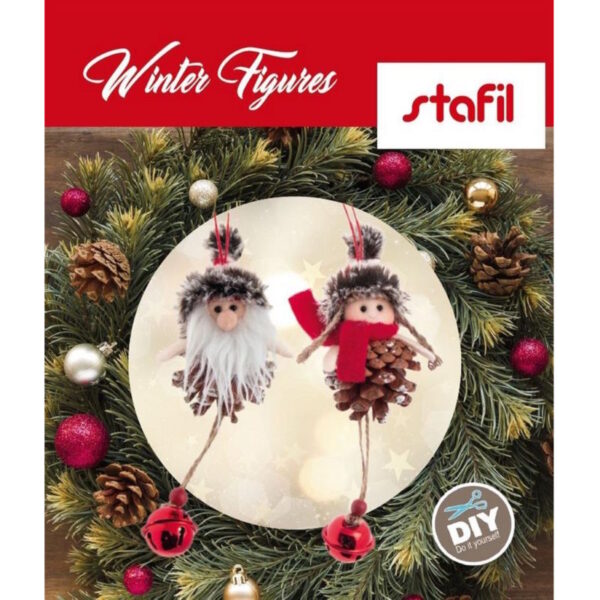 Kit Figure With Pine Cone Red H20cm