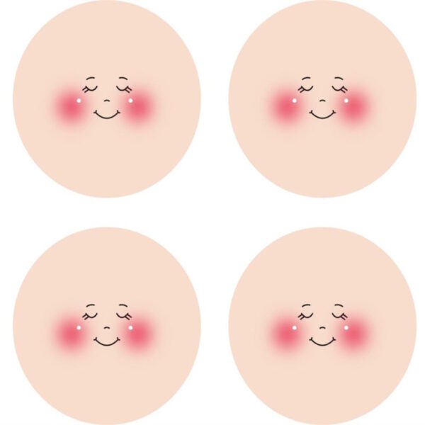 Rostos Tecido Ø4cm - 4x3un.