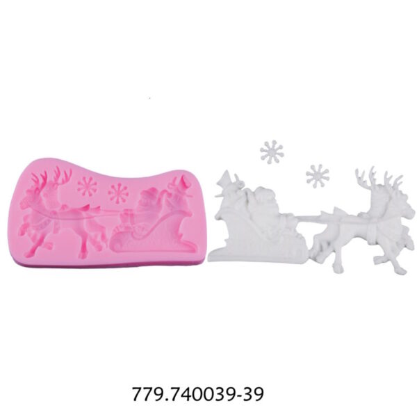 Molde Silicone Christmas Sleigh