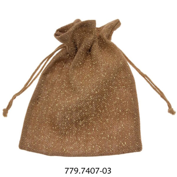 Saco de Juta Algodão Shimmer 25x20cm