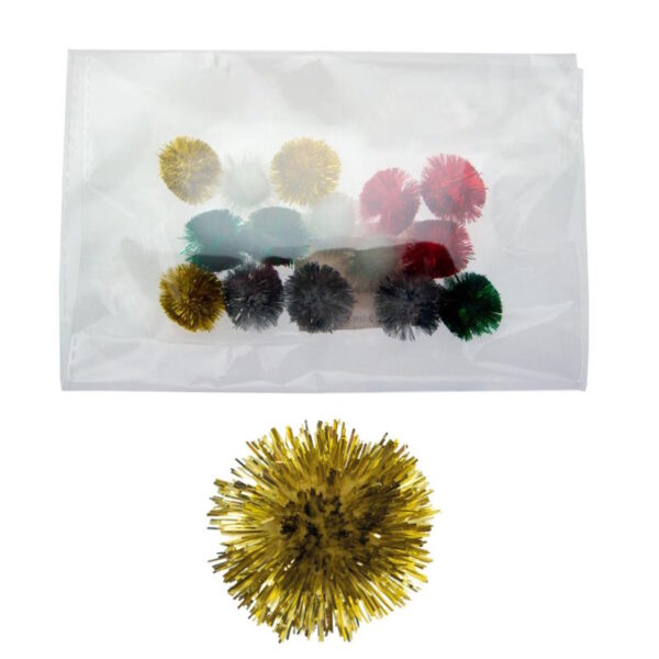 Pompons Metallic Sortido Ø25mm - 25un.
