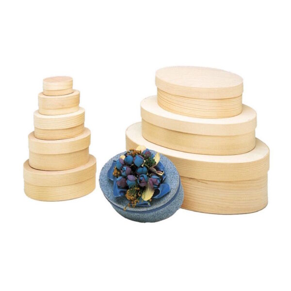 Caixa Oval Madeira 205x130x55mm