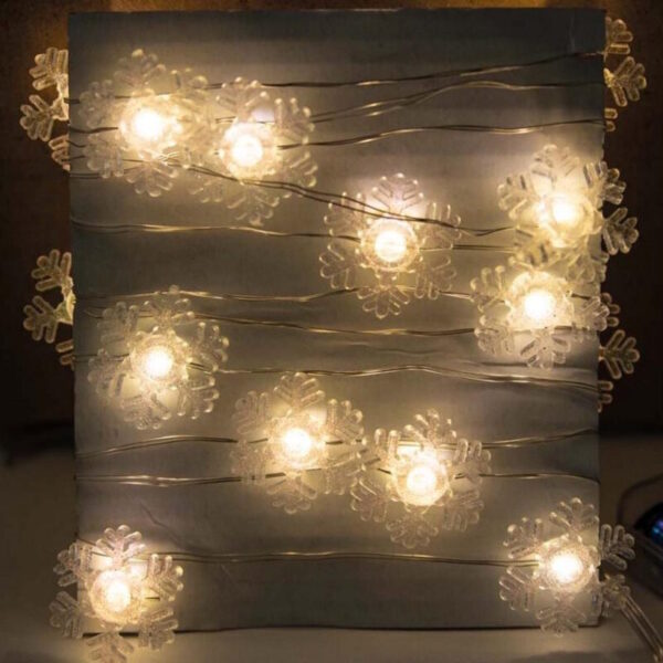 Mini Led Snowflake Bateria x20 - 220cm