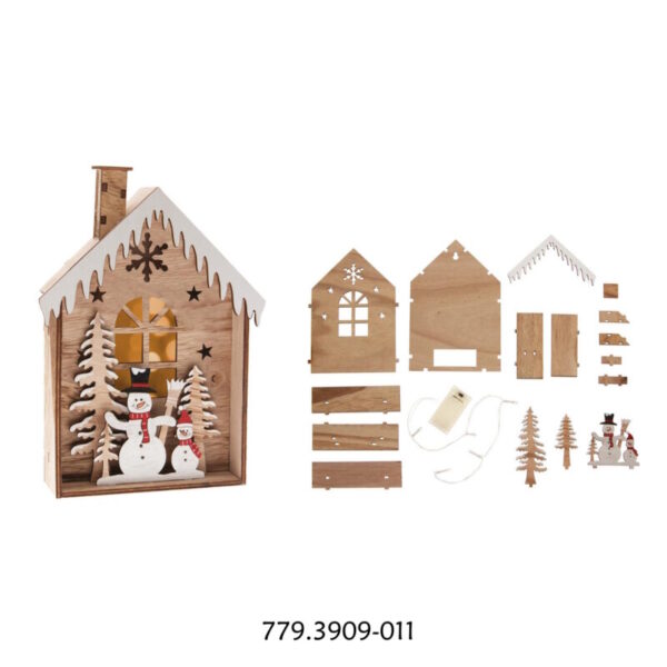 Casa Madeira Set c/ Led 22x15x4cm