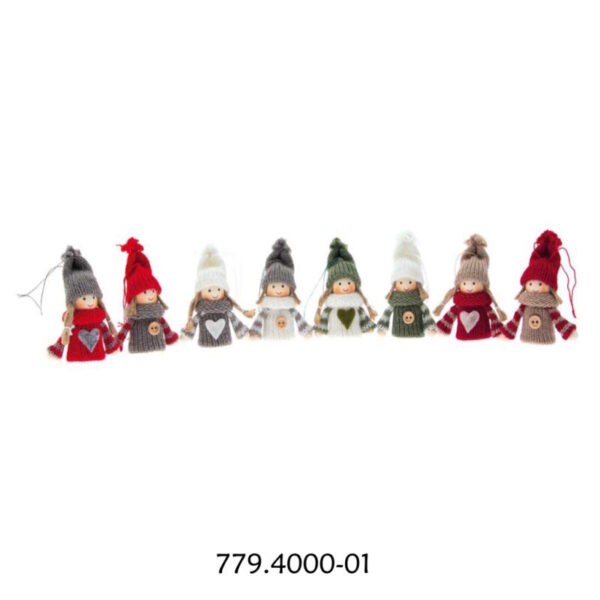 Winter Children Pendurar 8cm - 8un.