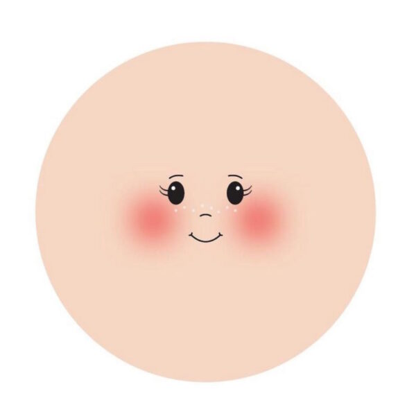 Rostos Tecido Ø7.5cm - 3un.