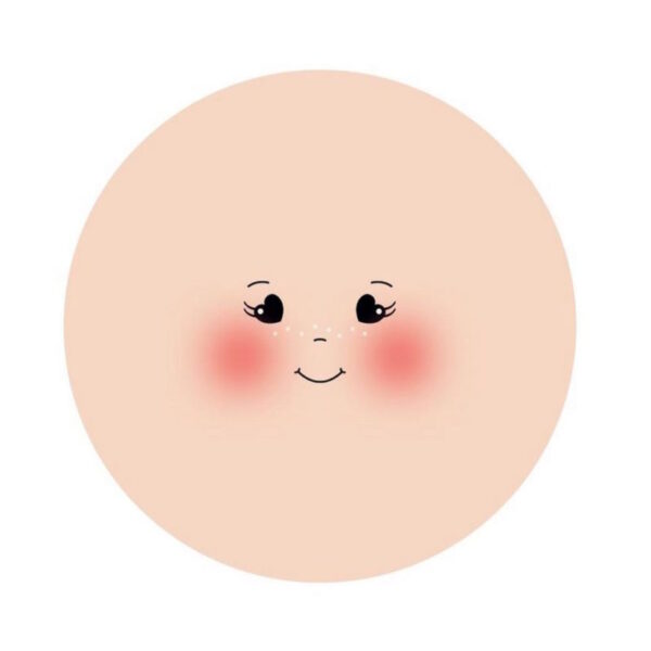 Rosto Tecido Ø7.5cm - 3un.