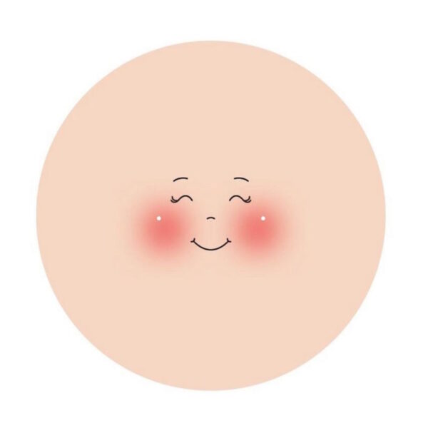 Rosto Tecido Ø7.5cm - 3un.