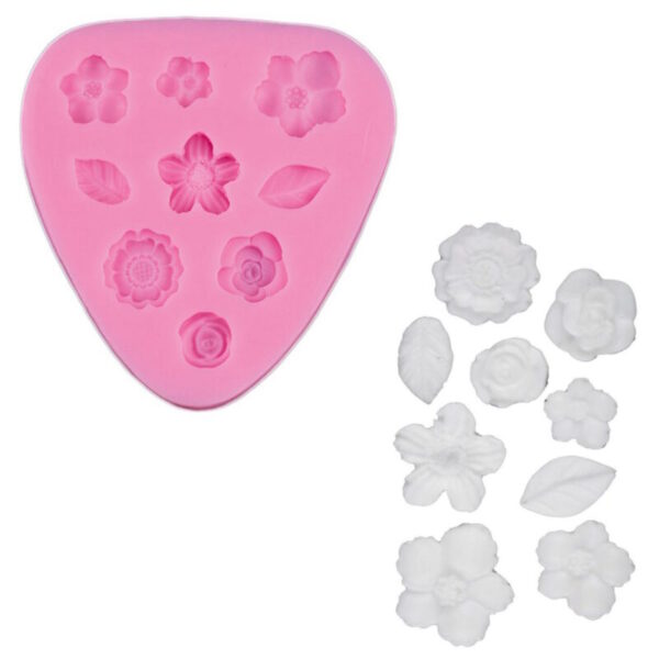 Molde Silicone Flowers Mini