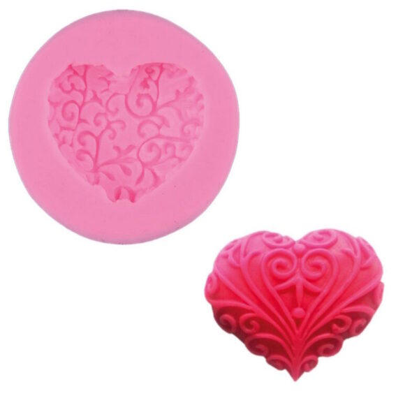 Molde Silicone Heart With Twigs