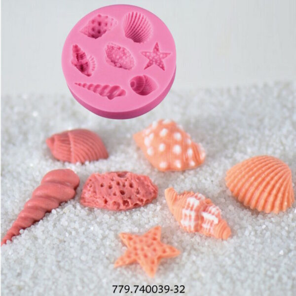 Molde Silicone Seashells