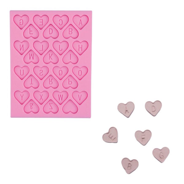 Molde Silicone Alfabeto Coração