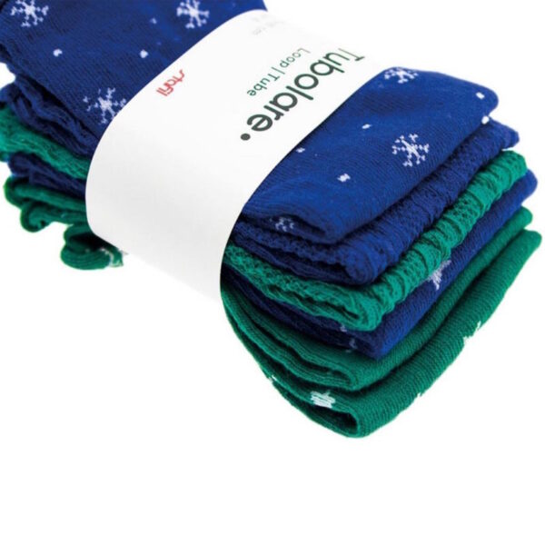 Cotton Tube Christmas Green/Blue 30cm - 6un.