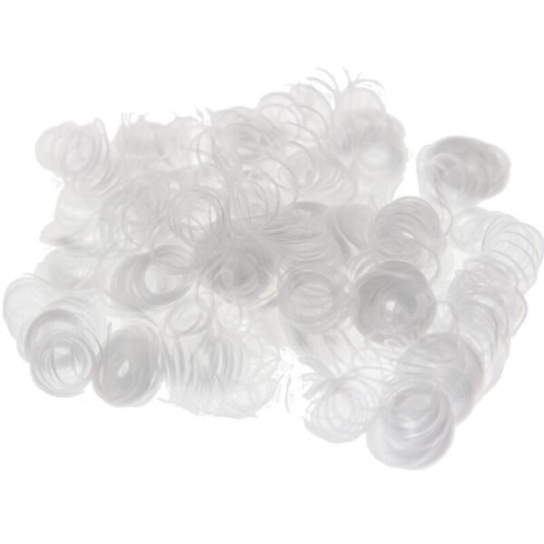 Cabelo Sintético Encaracolado Branco 15gr.