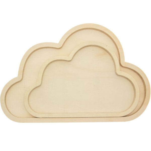 Nuvens Madeira 24x38x2/18x29x2cm - 2un.