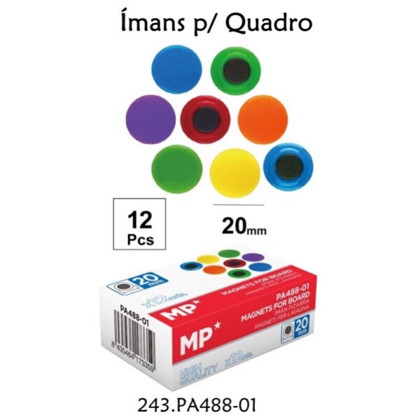 Ímans p/ Quadro 20mm - 12un.