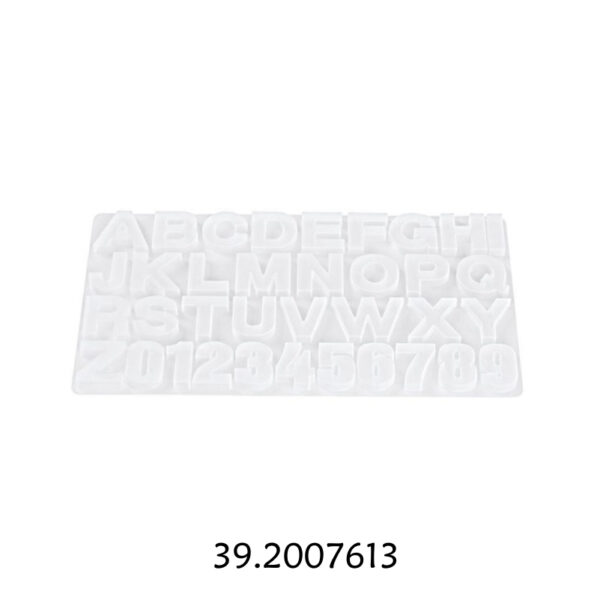 Molde de Silicone Alfanumérico 40mm