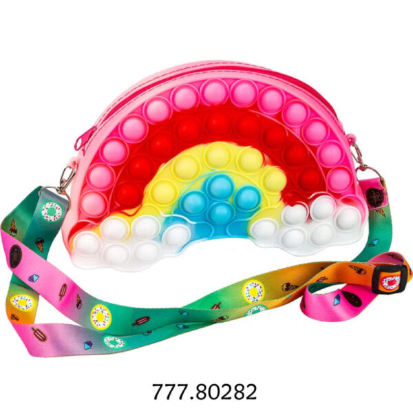 Estojo Silicone "Pop It Rainbow"