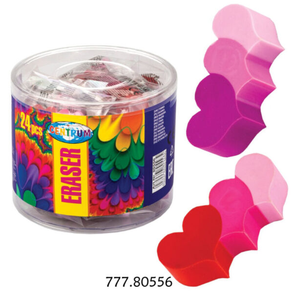 Borrachas "Heart" Pote 24un.