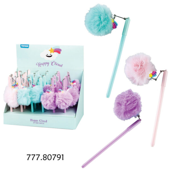 Esferográfica "Rainbow Pompon" - 0.7mm - Exp. 24un.