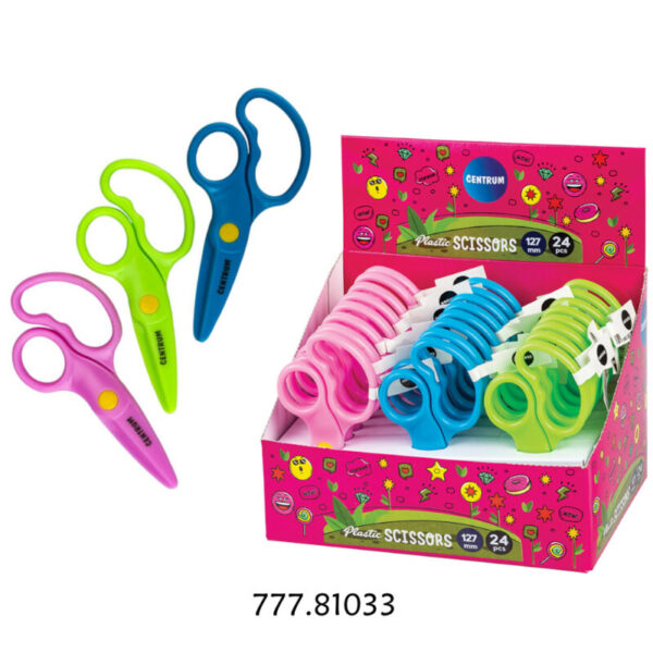 Tesoura Plástico 127mm - Exp. 24un.