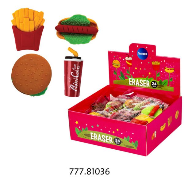 Borrachas "Fast Food" Exp. 24un.