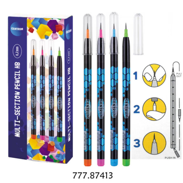 Lápis HB Multi-Section 2mm Cx.12un.