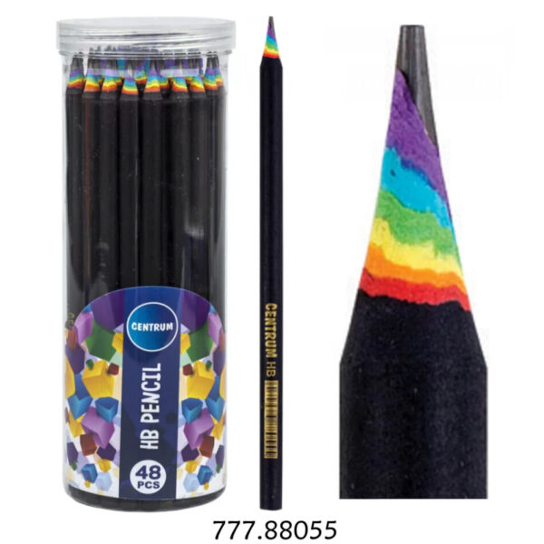 Lápis HB Rainbow Pote 48un.