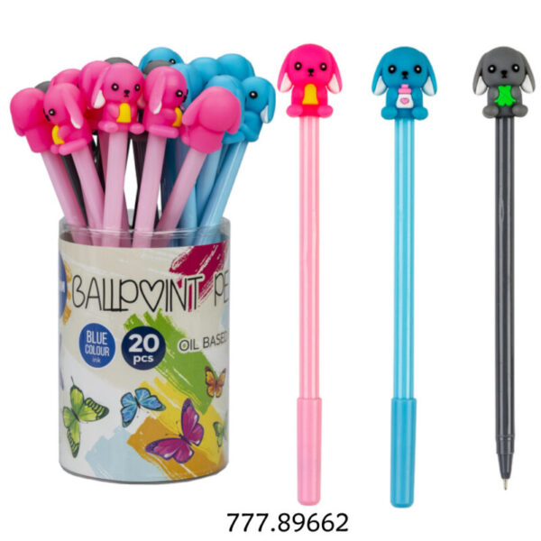 Esferográfica "Rabitt" - 0.7mm - Pote 20un. - Sortido