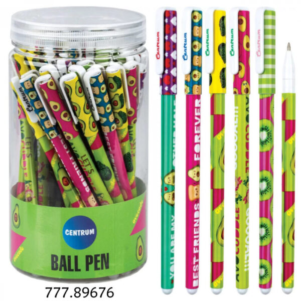 Esferográfica Gel Apagável "Fruits" - 0.5mm - Pote 48un.