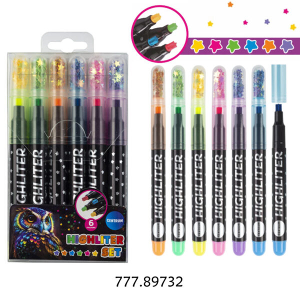 Highlighter Set "Stars" 6 Cores